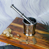Silver Stainless Steel Mortar And Pestle Set